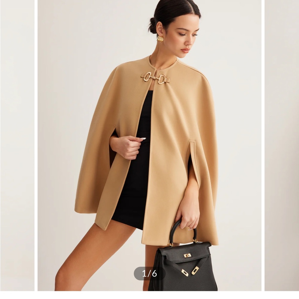 Commense Tan Cape Jacket - Picture 2 of 5